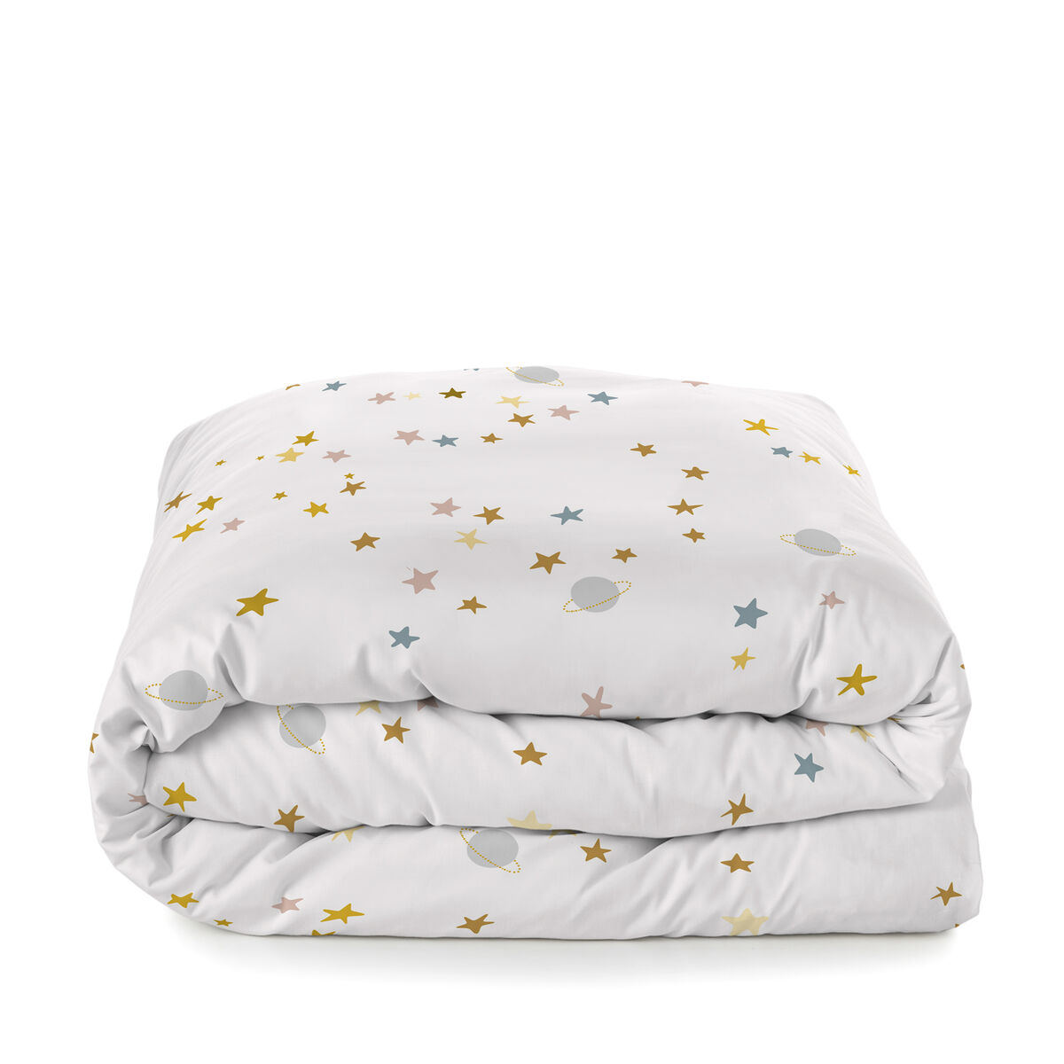 Dekbedovertrek set HappyFriday Mini Saturn Multicolour Bed van 80 2 Onderdelen